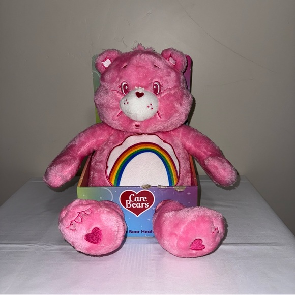 Care Bears Other - Care Bears "Cheer Bear" Heatable Plush Bear 12" Pink with Rainbow, Comfy Bedtime